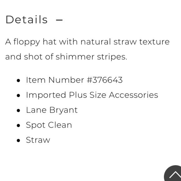 Lane Bryant gold SHINE STRIPE STRAW SUNHAT main image 4